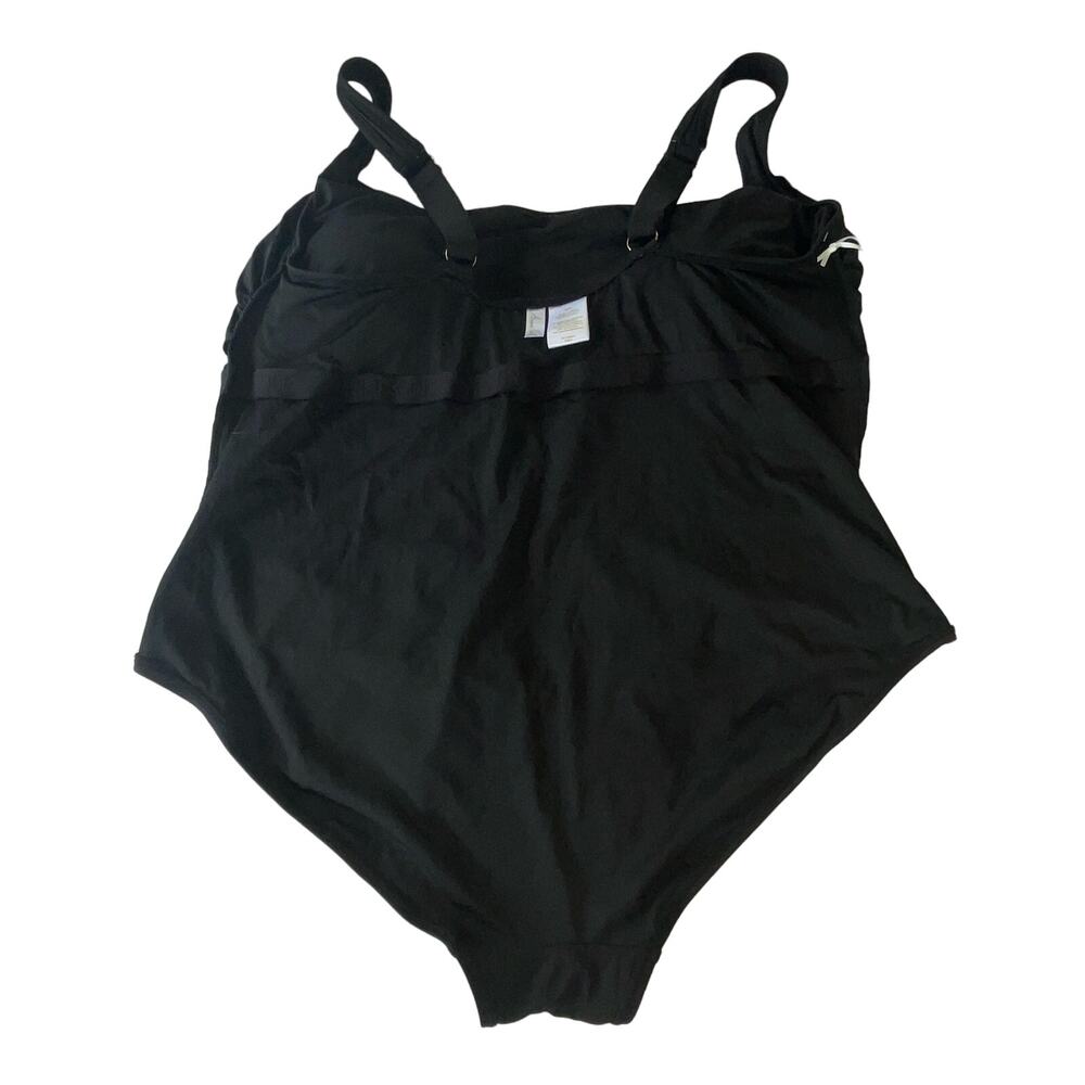 Anne Cole Classic Square Neck One-Piece black 16W - Picture 10 of 11